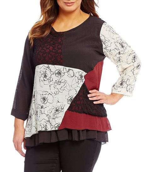 dillard's plus size tops on sale